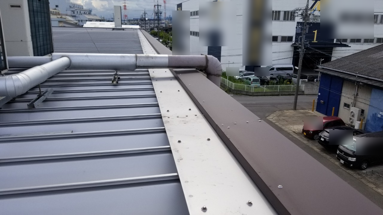 水上水切り・笠木の施工完了