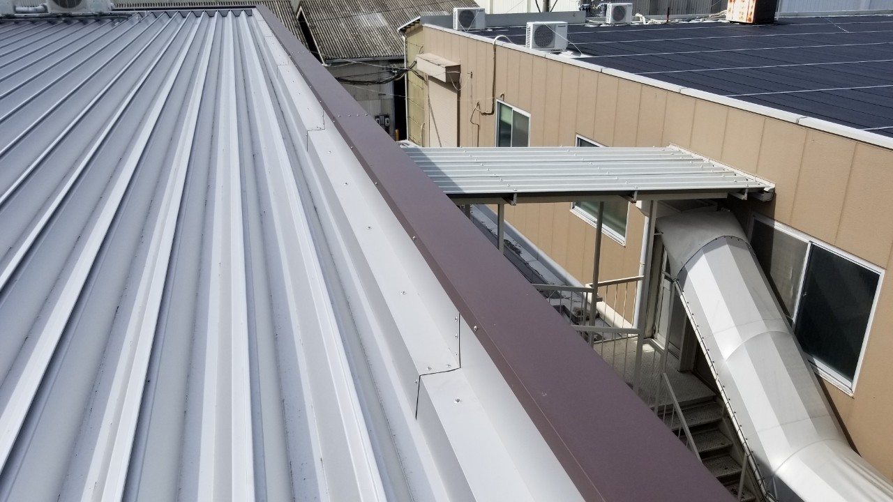 ケラバ水切りの施工完了